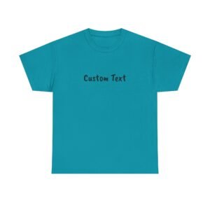 custom text t shirt — minimal personalized white tee